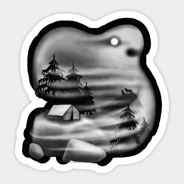 Ghost Sticker by ewdondoxja